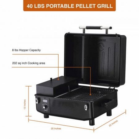 Z GRILLS ZPG-200A Portable Pellet Grill & Electric Smoker