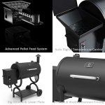 Z GRILLS 550B Wood Pellet Grill & Smoker 8 in 1 BBQ Grill Auto Temperature Control, 550 sq Inch Deal, Black