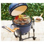 Lifesmart 18 Inch Kamado Ceramic Grill with Bonus Accessory Kit