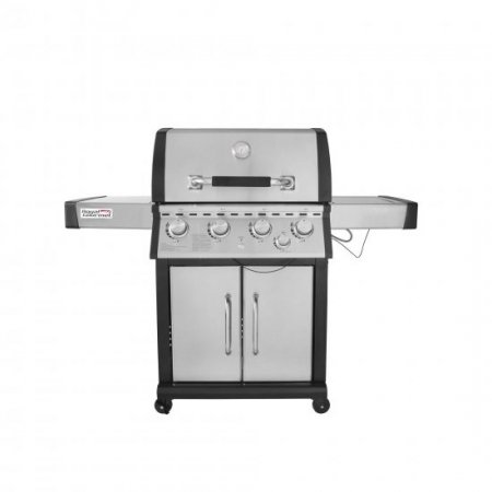 Royal Gourmet MG4001 4-Burner Propane Gas Grill with Side Burner, Stainless Steel, 60000 BTU