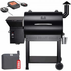 Z GRILLS 700 sq in Wood Pellet Barbecue Grill and Smoker Family Size Outdoor Cooking 8 in 1 Smart BBQ Grill