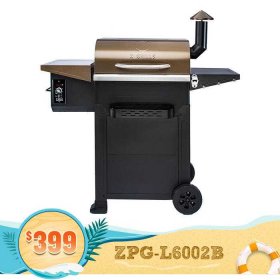 Z Grills L6002B Smart Wood Pellet Grill 6 in1 Outdoor BBQ Smoker 600 SQ Inches Cooking Area