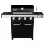 Monument Grills 4 Burner Black Propane Gas Grill with Grill Thermometer