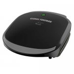 George Foreman 2-Serving Classic Plate Electric Grill and Panini Press, Black, GR136B