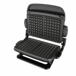 George Foreman 5-Serving Evolve Grill With Waffle Plates And Ceramic Grill Plates Black