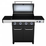 Monument Grills 4 Burner Black Propane Gas Grill with Grill Thermometer