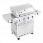 Monument Grills 4 Burner Silver Propane Gas Grill