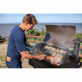 Z GRILLS ZPG-700D 2020 Upgrade Wood Pellet Grill & Smoker, 8 in 1 BBQ Grill Auto Temperature Control, inch Cooking Area, 700 sq in Bronze