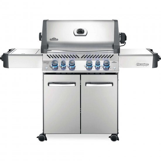 Napoleon Prestige 500 Propane Gas Grill With Infrared Rear Burner And Infrared Side Burner