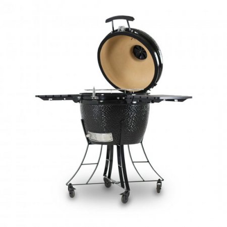 Pit Boss Kamado 24" Ceramic Kamado Black Grill with Side Shelves,71240