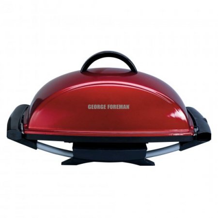 George Foreman 12-Serving Indoor/Outdoor Rectangular Electric Grill, Red, GFO201R