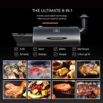 Z Grills Wood Pellet Grill & Smoker with Patio Cover, 7 in 1- Grill,700 Cooking Area, Roast, Sear, Bake,Smoke, Braise and BBQ with Electric Digital Controls for Outdoor