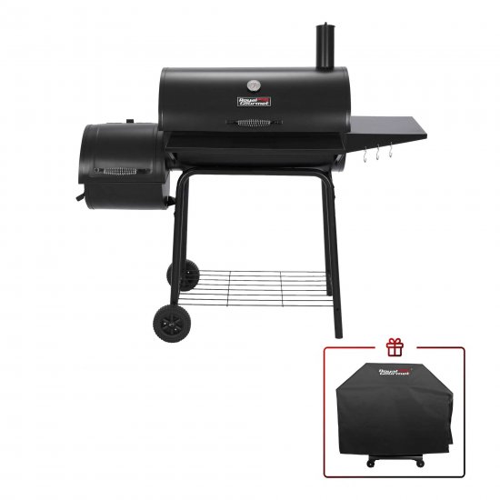 Royal Gourmet CC1830SC Charcoal Grill with Offset Smoker, With Cover