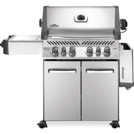 Napoleon Prestige 500 Propane Gas Grill With Infrared Rear Burner And Infrared Side Burner